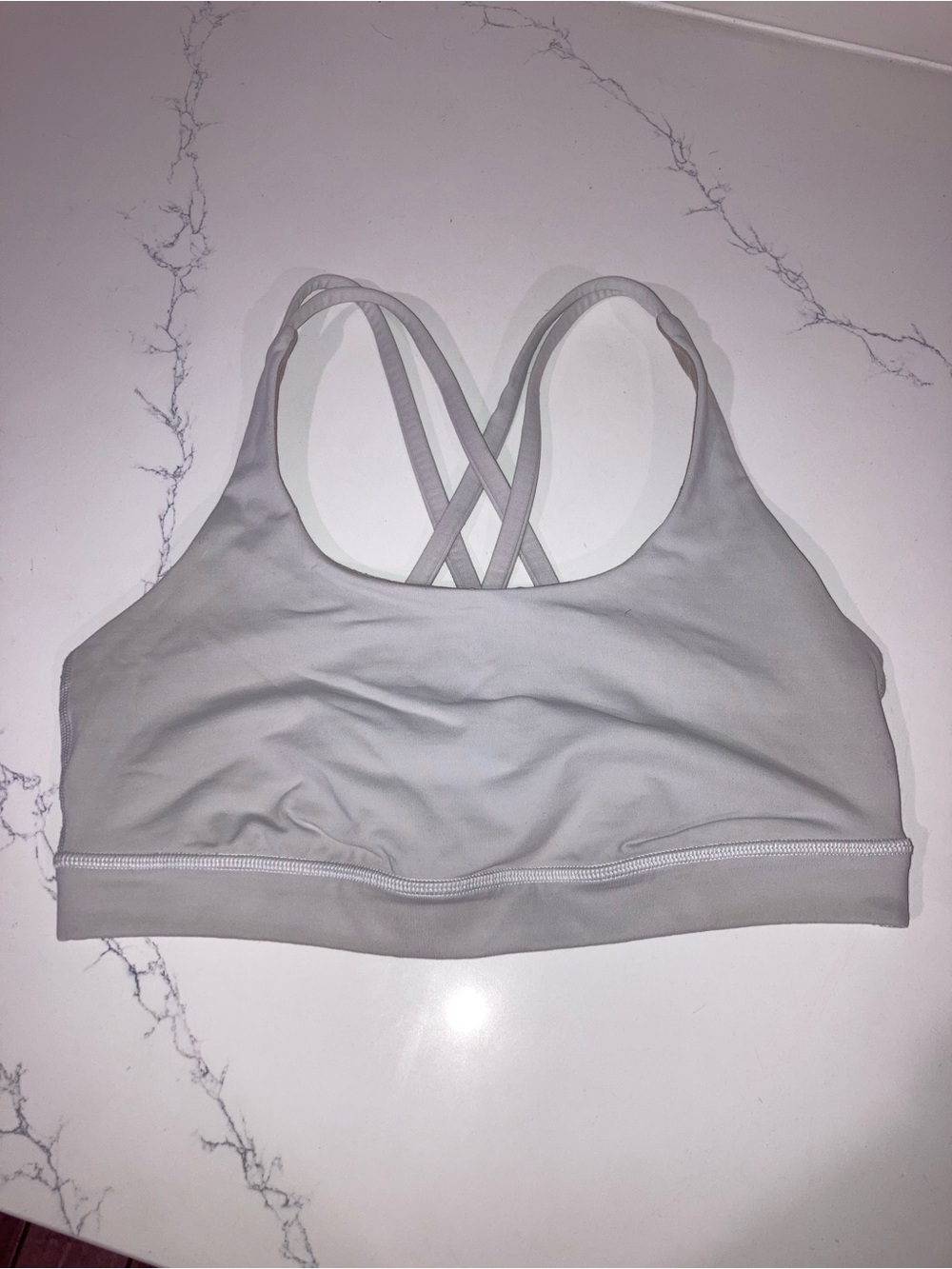 Lululemon Light Grey Strappy Bralette Sports Bra - size 8